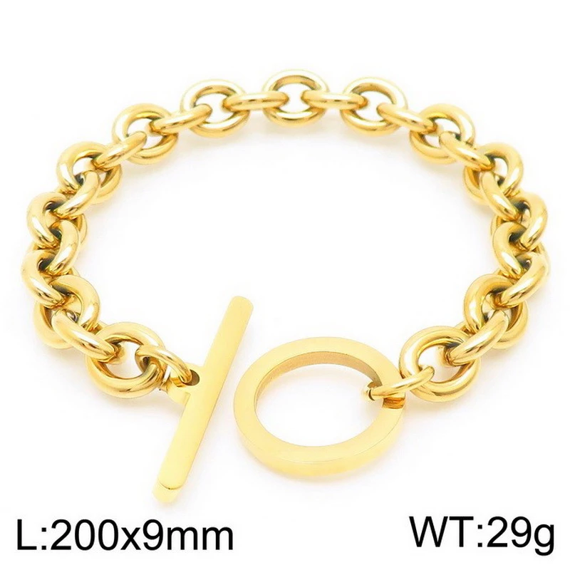 Bracelet femme or acier inoxydable