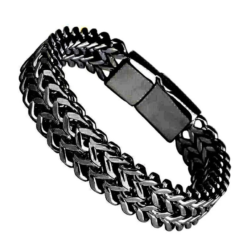 Bracelet Homme en acier inoxydable noir